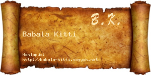Babala Kitti névjegykártya